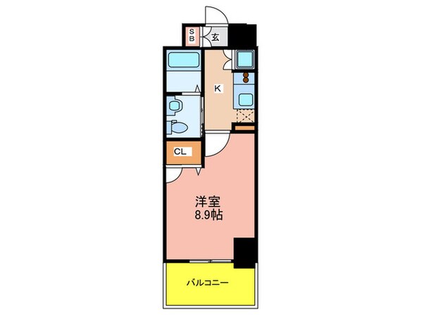 ルクレ京橋の物件間取画像